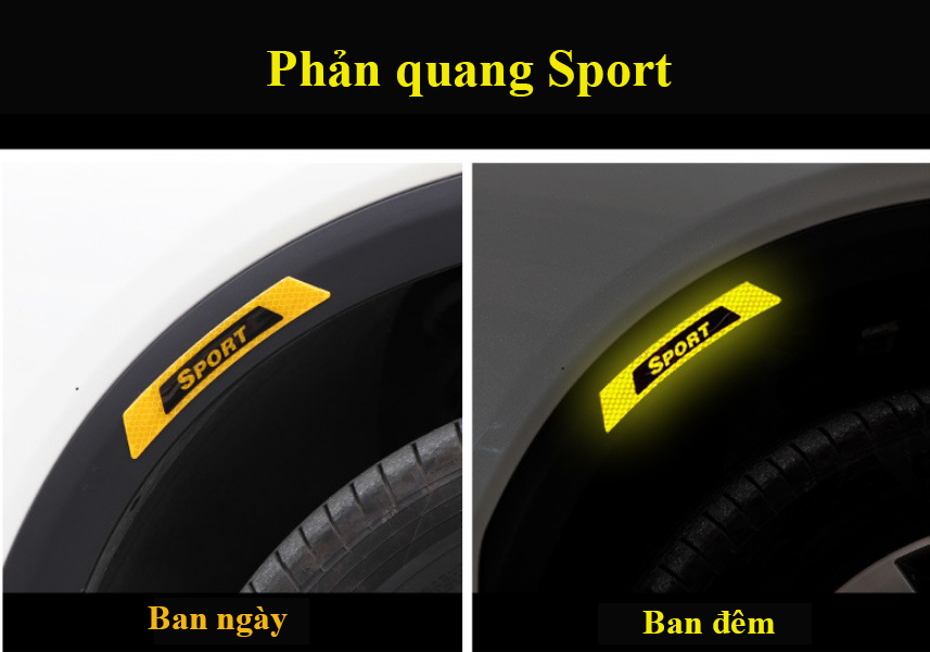 Decal phản quang Sport dán ô tô, xe máy MC035
