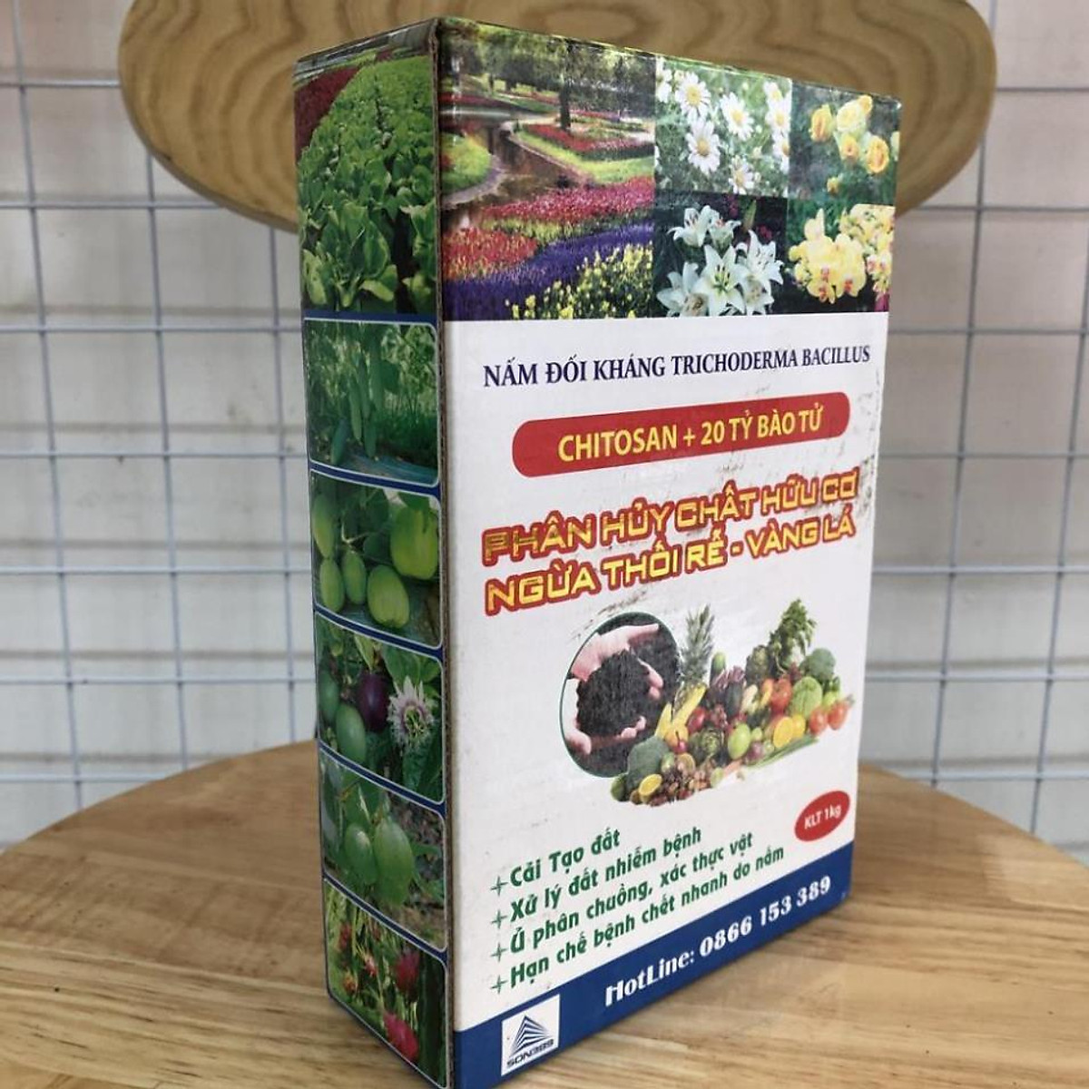 NẤM ĐỐI KHÁNG TRICHODERMA BACILLUS HỘP 1KG - Ủ PHÂN CHUỒNG