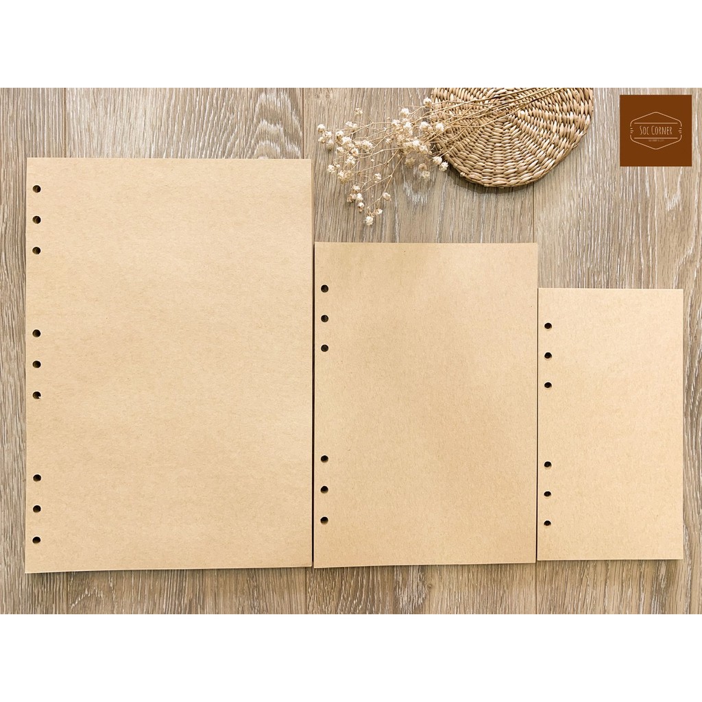 [HCM]Giấy refill Kraft bìa còng A6/A5/B5/A4