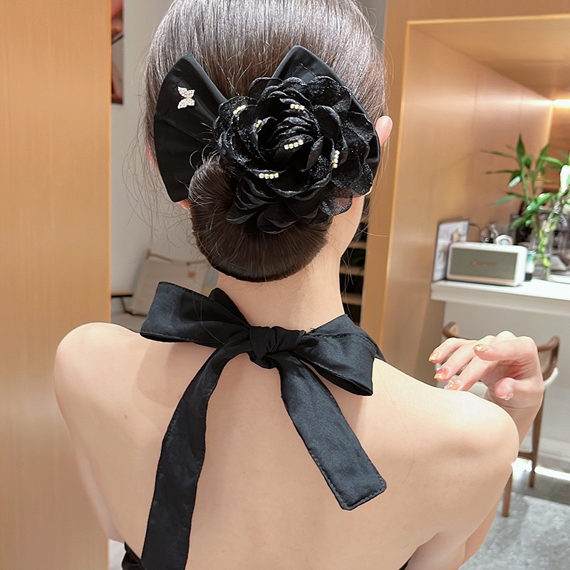 Dụng cụ búi tóc hình hoa quấn kẹp tóc tạo kiểu búi xinh xắn qiqishop
