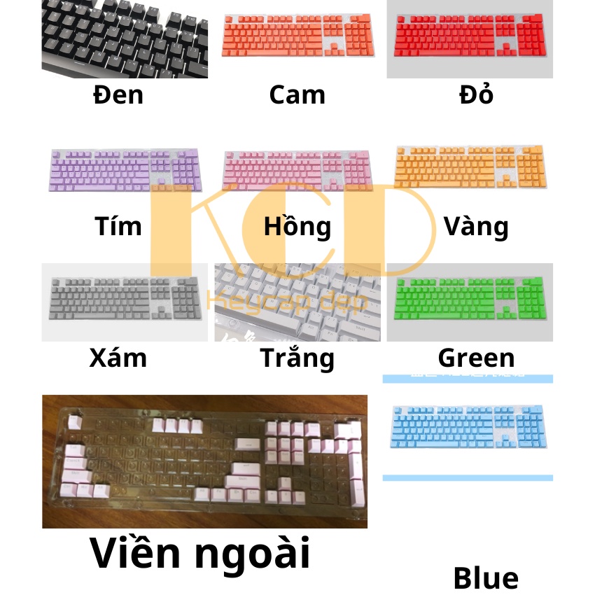 Keycap xuyên led, keycap double shot, keycaps cho bàn phím cơ giá rẻ, chất lượng cao