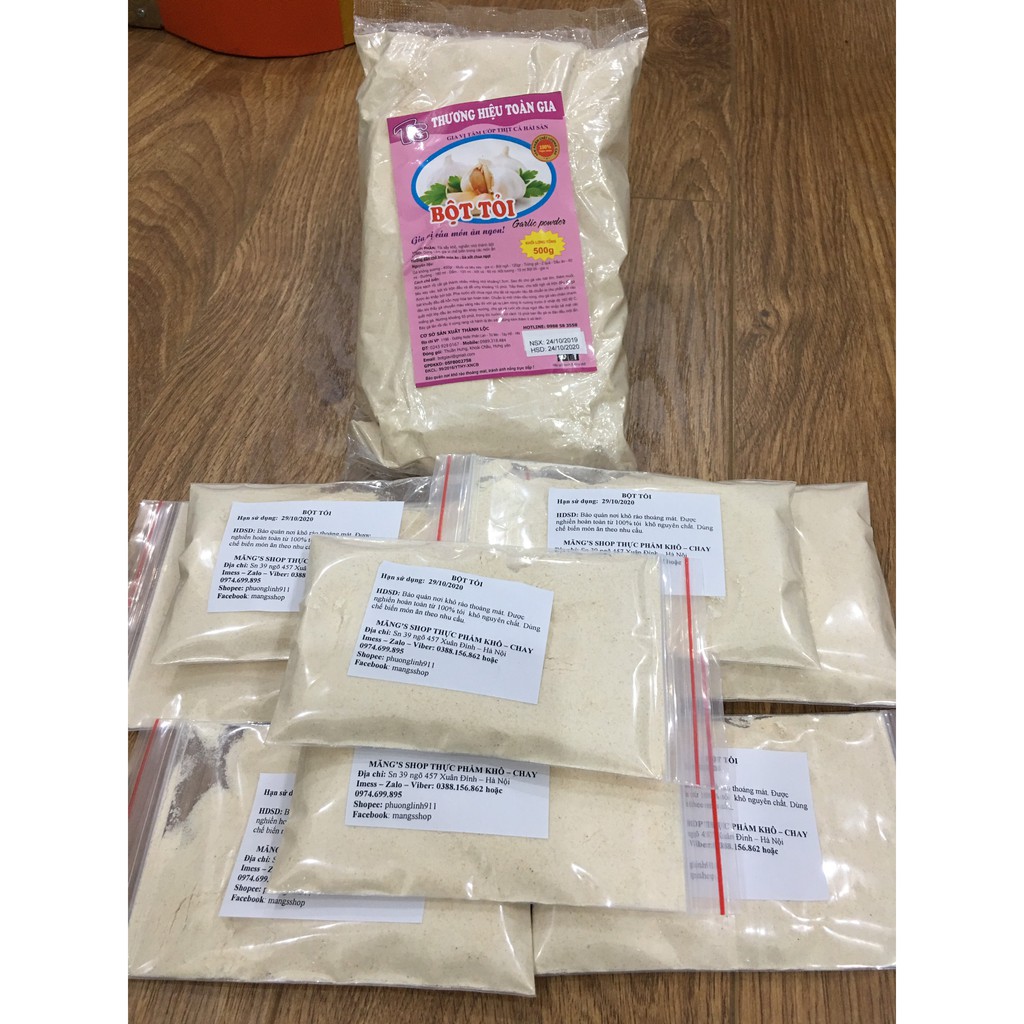 Bột tỏi nguyên chất (Gói 100g)