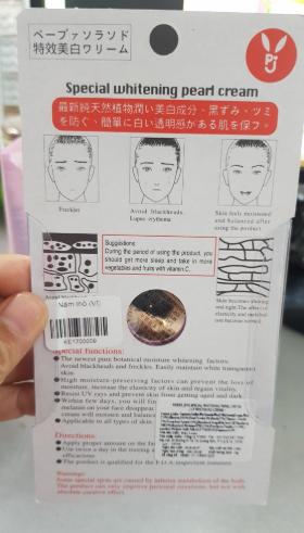 Kem Con Thỏ Pierre Jeva PJ Dưỡng Trắng Da Giảm Thâm Nám