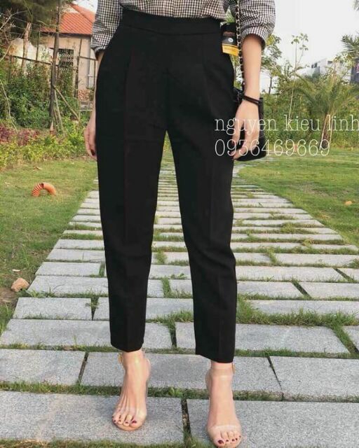 Quần baggy lưng thun thời trang công sở TU