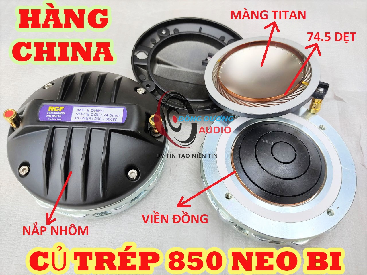 LOA TREBLE NEO BI RCF 850 CÔN 74.5MM DÂY DẸT CAO CẤP - GIÁ HAI LOA