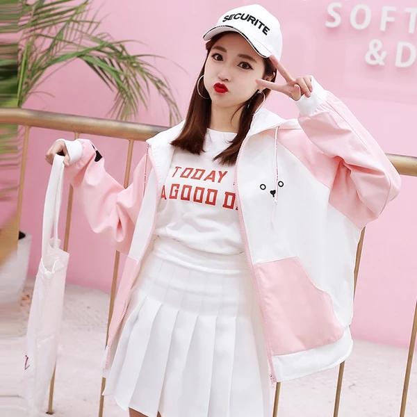 [HCM]Áo khoác dù nữ bán chạy nhất mặt gấu quá dễ thương - Áo khoác chống nắng nữ - Áo khoác nữ - Áo khoác dù - Áo khoát nữ - Áo khoác dù nữ hàn quốc