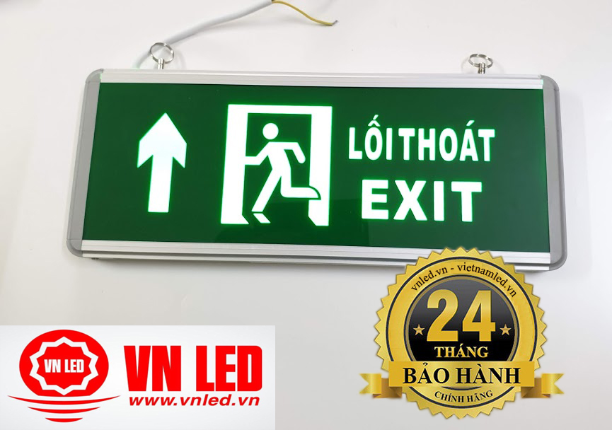 Đèn EXIT thoát hiểm lối thoát 1 mặt, 2 mặt