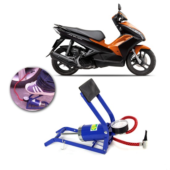 Bơm hơi loại lớn đạp chân 29cm bơm oto bơm xe máy bơm xe đạp bơm bóng bơm bể phao hàng cao cấp