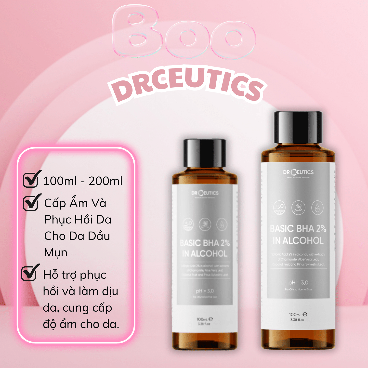 Nước cân bằng độ ph cấp ẩm làm dịu da basic/standard toner dr ceutics 200ml