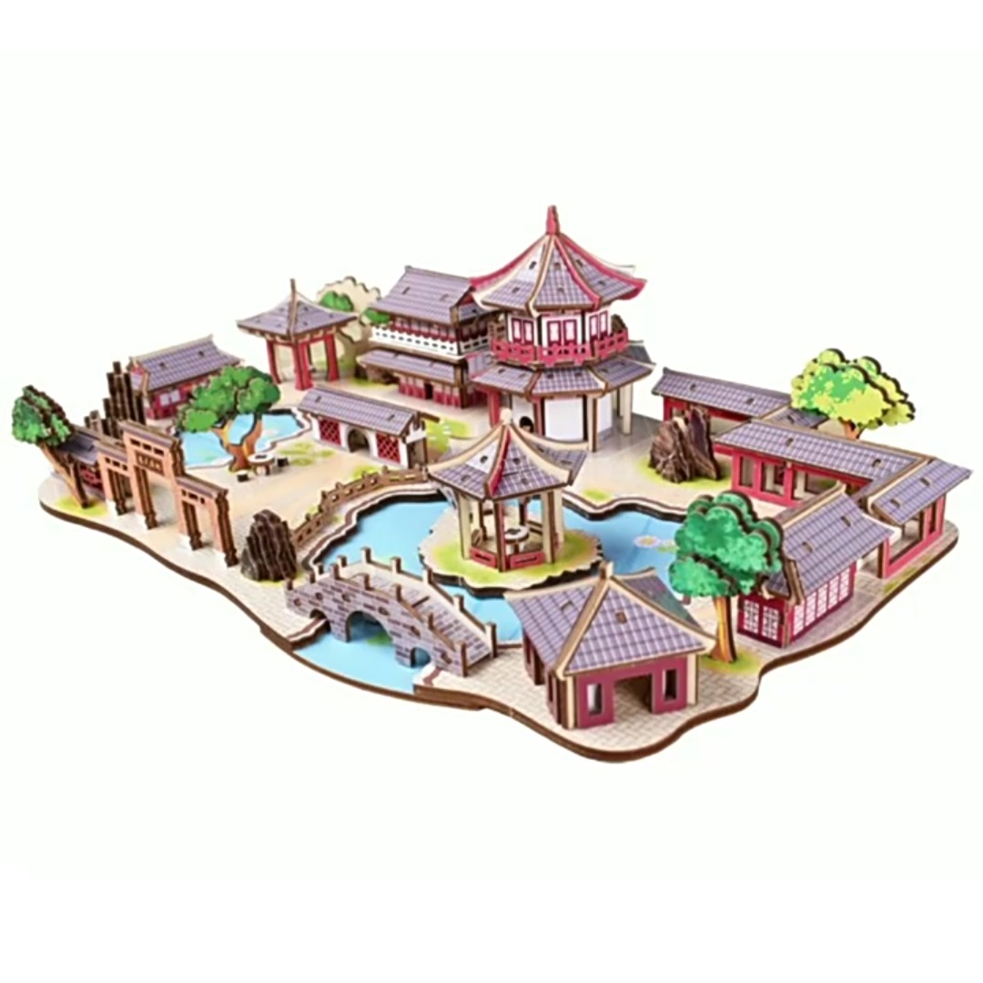 Đồ chơi lắp ráp 3D gỗ mô hình Tô Châu Viên Lâm