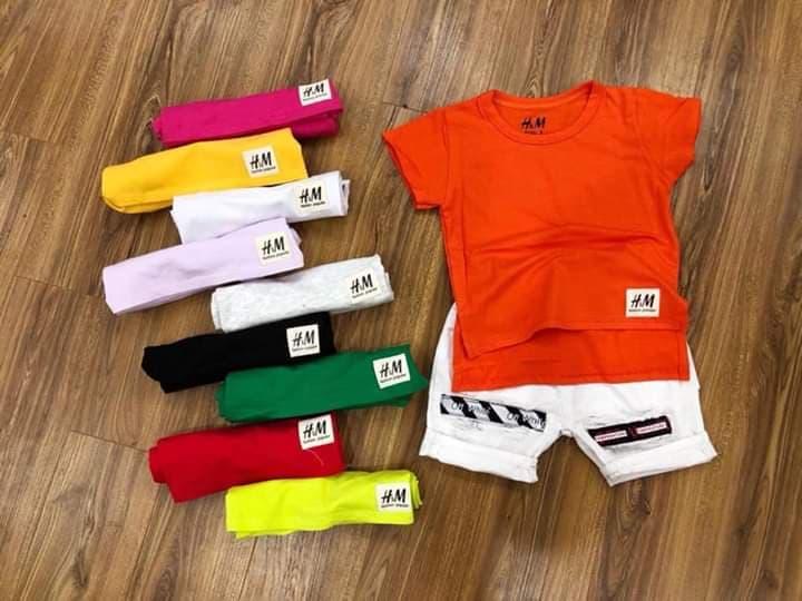 áo thun cotton ngắn tay bé trai bé gái