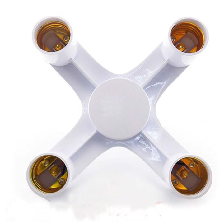 Đầu chia đui xoáy E27- Chia 4