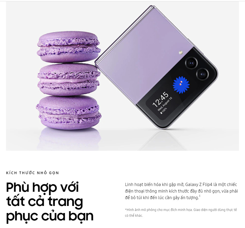 Điện Thoại Samsung Galaxy Z Flip4 5G 128GB Chính Hãng