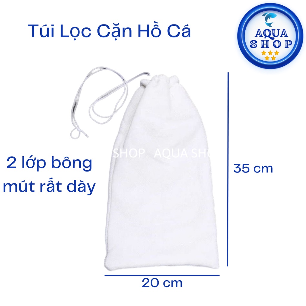 Túi Lọc Cặn Hồ Cá Đựng Vật Liệu Lọc Có Dây Rút Mặt Lông Siêu Mịn