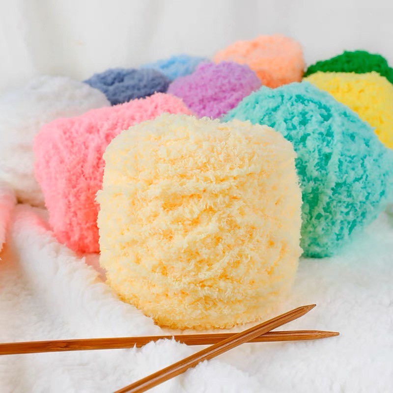Len Bông Xù Cuộn 100gr