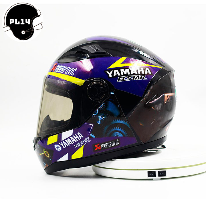 Decal Dán Mũ Bảo Hiểm Fullface Tem Yamaha - PC012