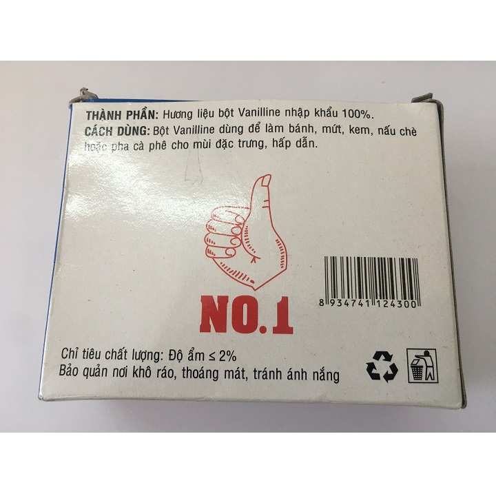 2 GÓI BỘT THƠM VANI HIỆU CON BƯỚM (10 ống/gói)