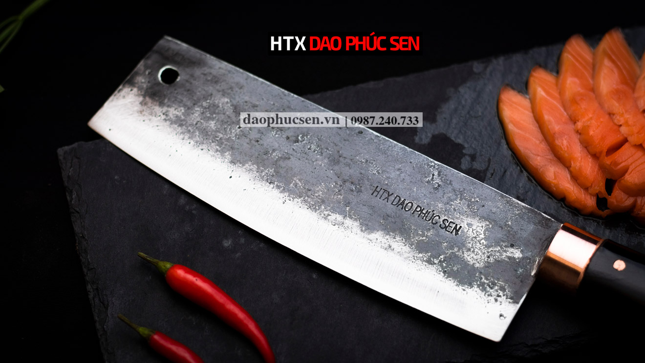 Dao thái 20cm nhíp xe rèn thủ công G02MDD