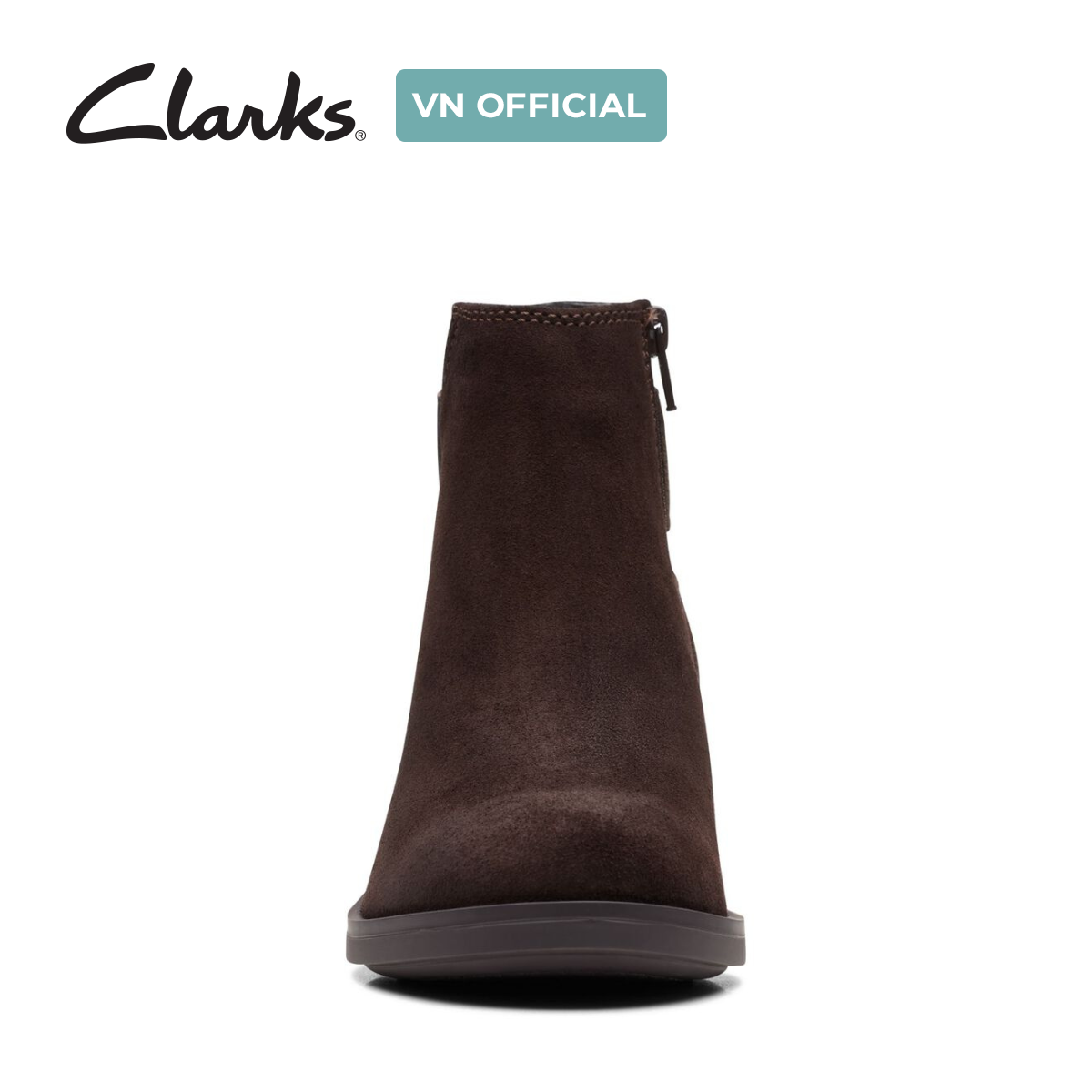 Giày Bốt Cao Gót Da Lộn Nữ Clarks - Memi Buckle