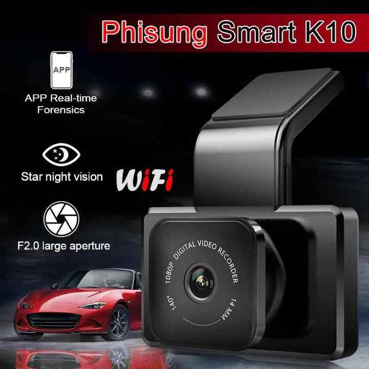 Camera hành trình ô tô, xe hơi Phisung K10 tích hợp camera sau Wifi GPS