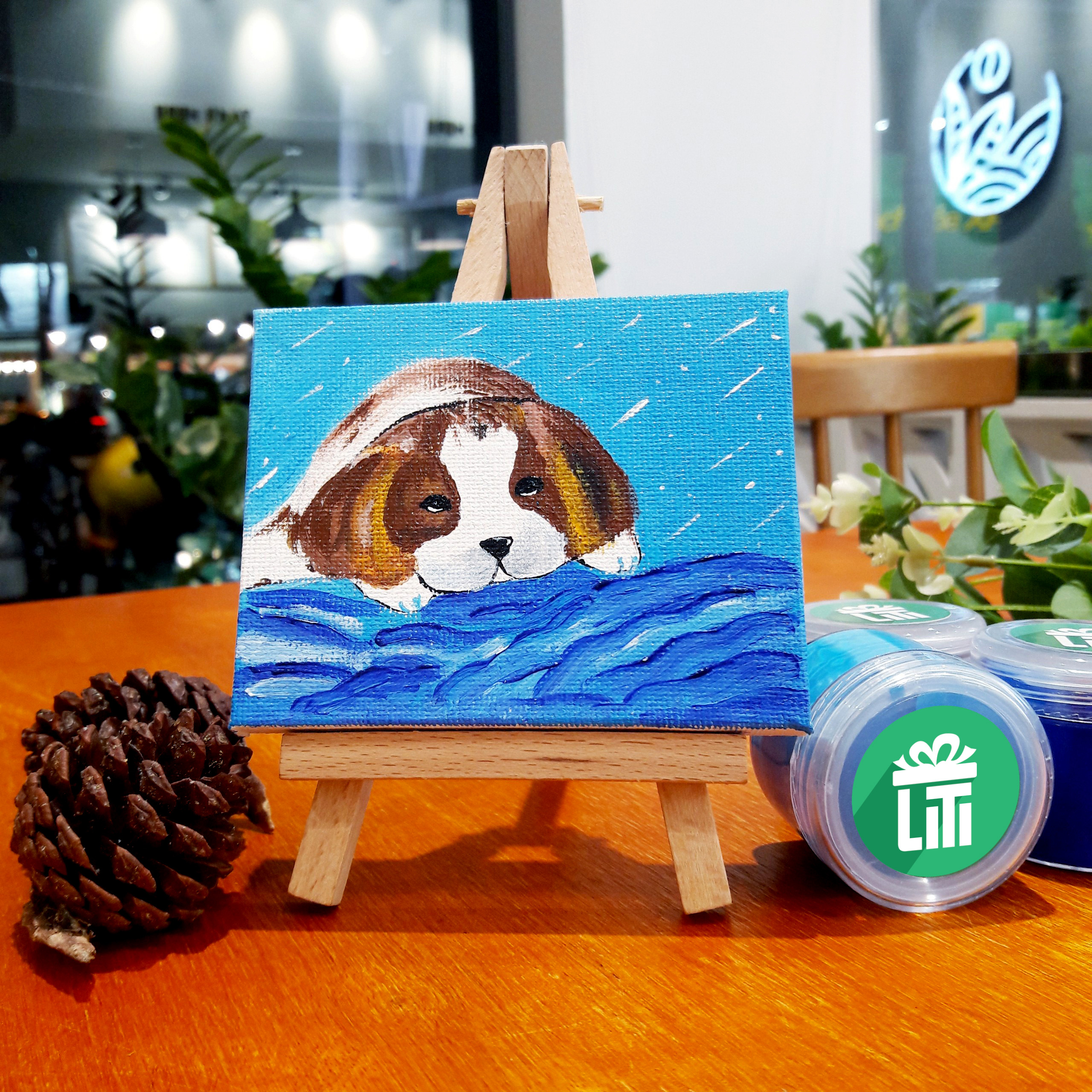 Khung Canvas Mini (khung Vải Toan mini) + kèm Giá Đỡ