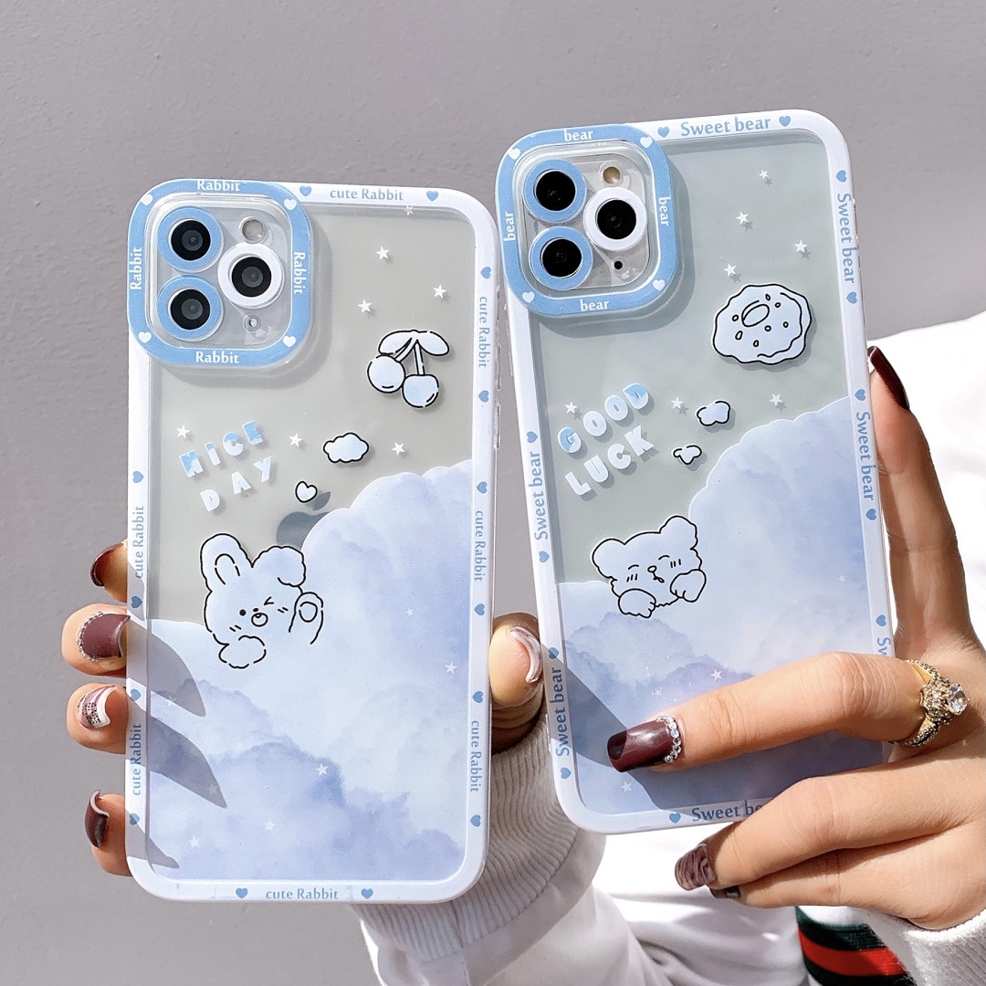 Ốp Lưng Silicon Chống Sốc Viền Nổi Cloud Sky