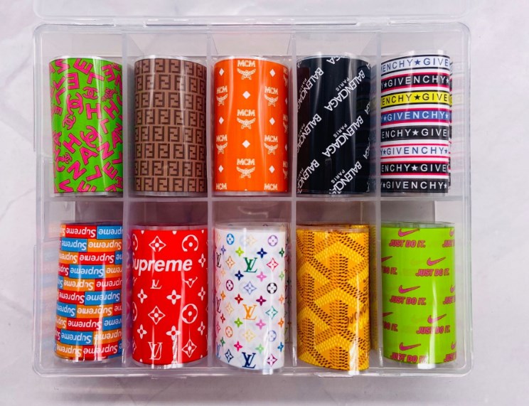 set foi trang trí móng tay nail