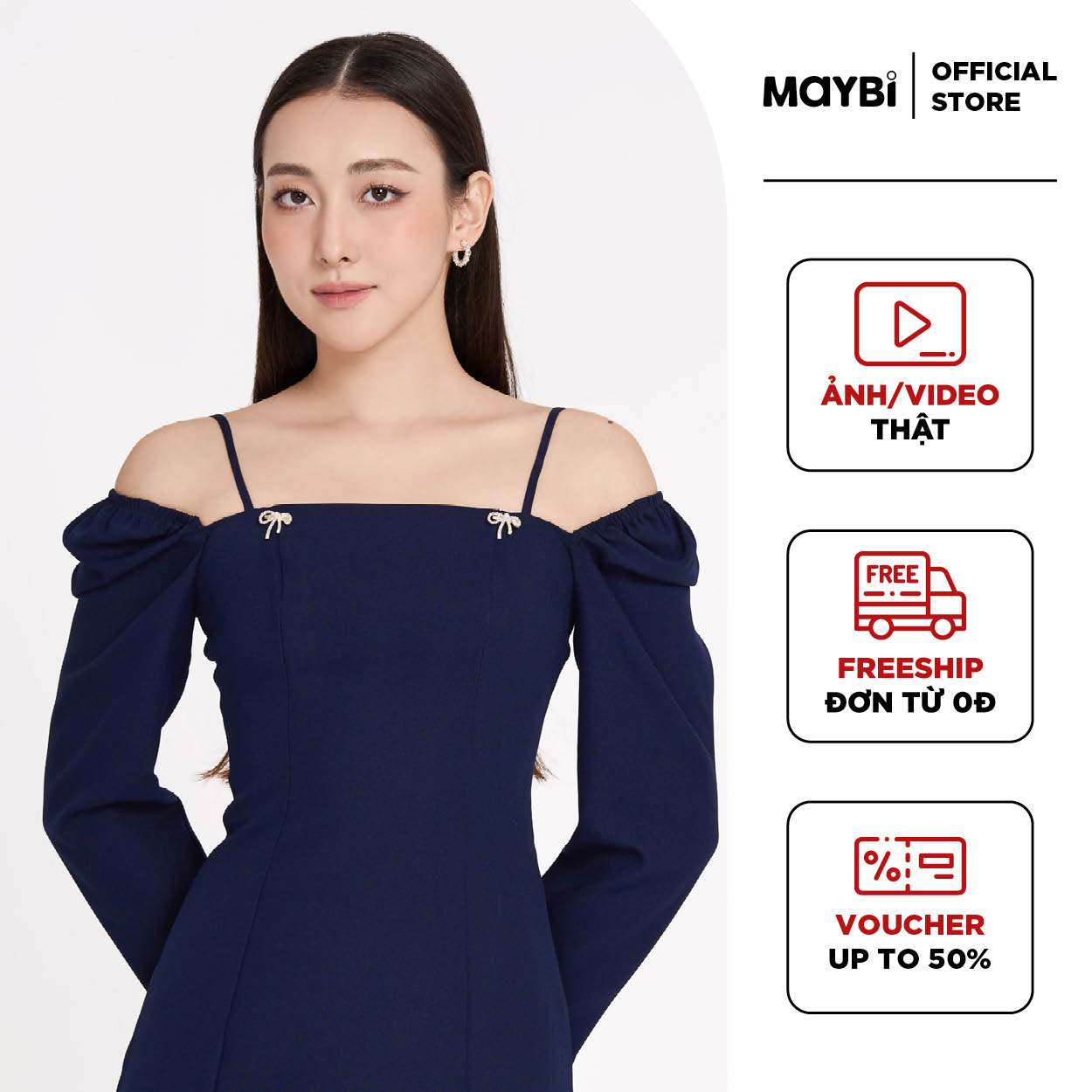Đầm mini ôm bố thái Maybi