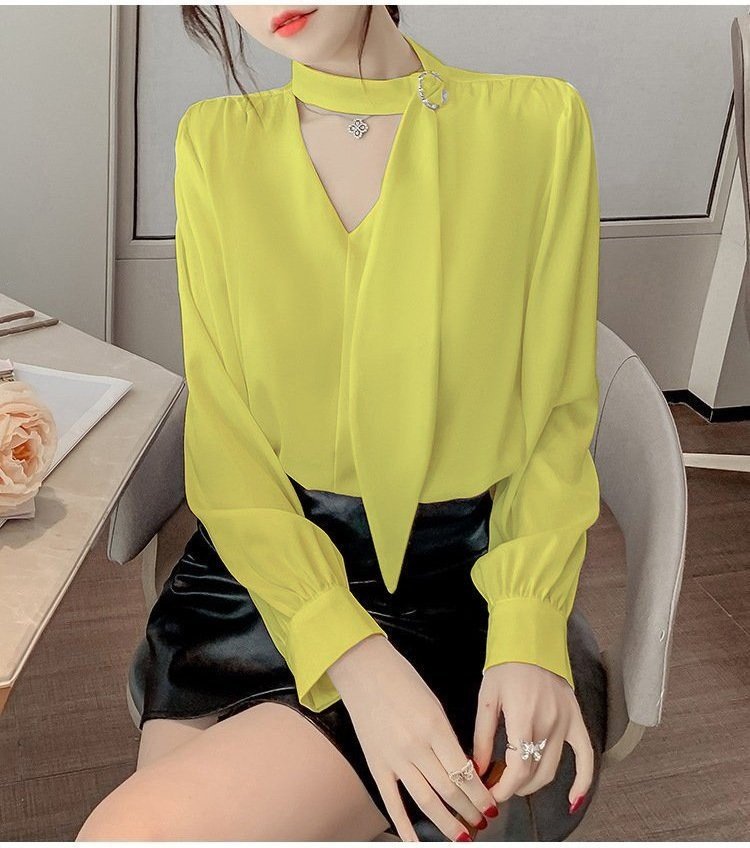 ÁO KIỂU LỆCH KHOEN TAY DÀI CÁCH ĐIỆU