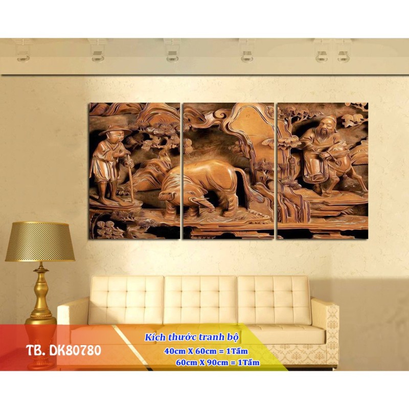 Tranh Ghép Bộ Treo Tường Điêu Khắc Dk80780- Tranh Formex Treo Tường 3D