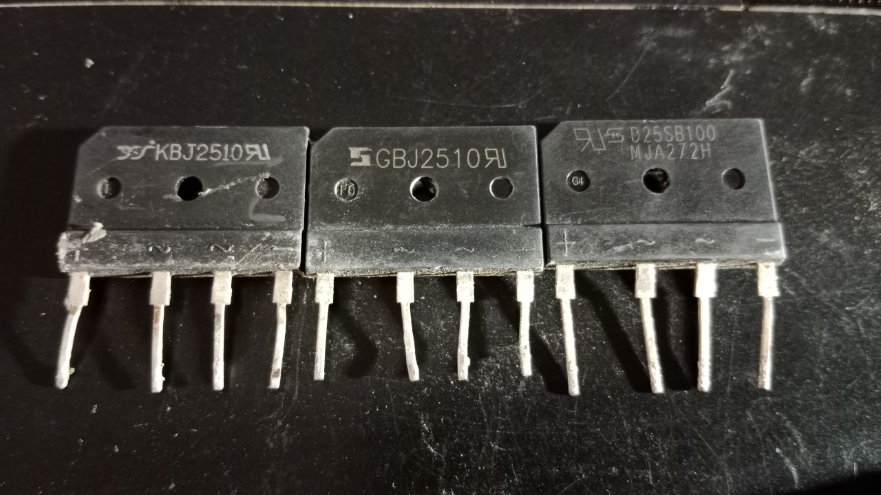 Cầu diode gbj2510 kbj2510 d25sb100 25a 1000v tháo máy