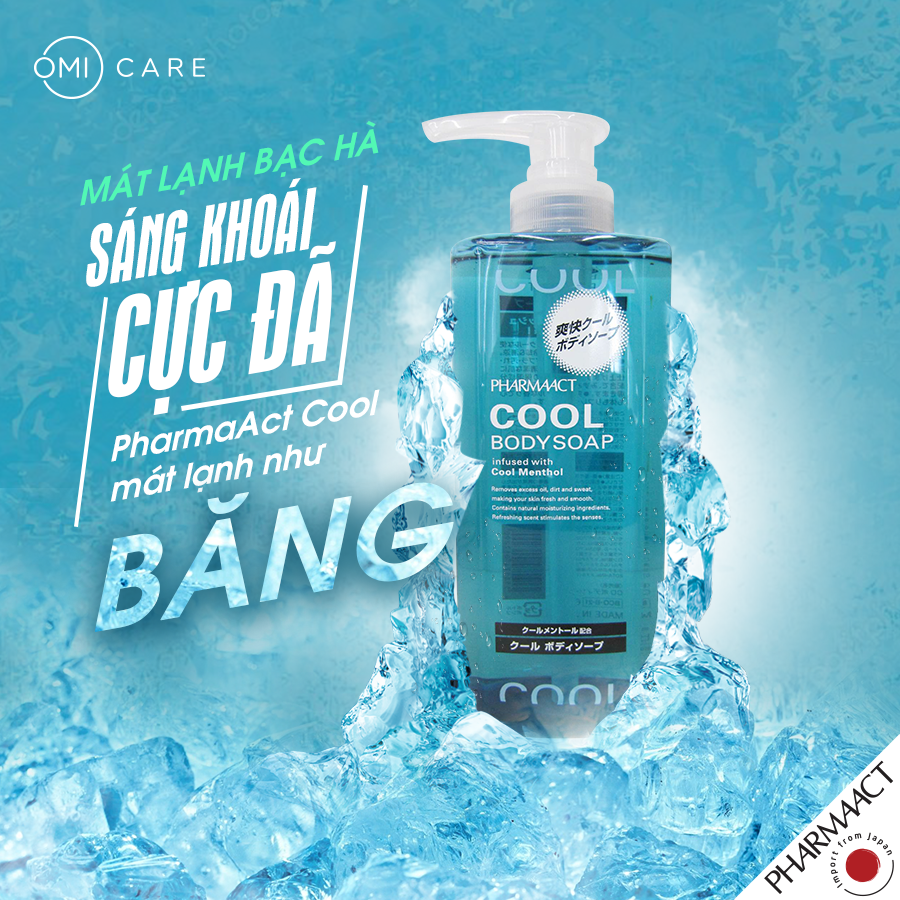 COMBO 02 chai Sữa tắm PharmaAct Cool Body Soap (550ml)