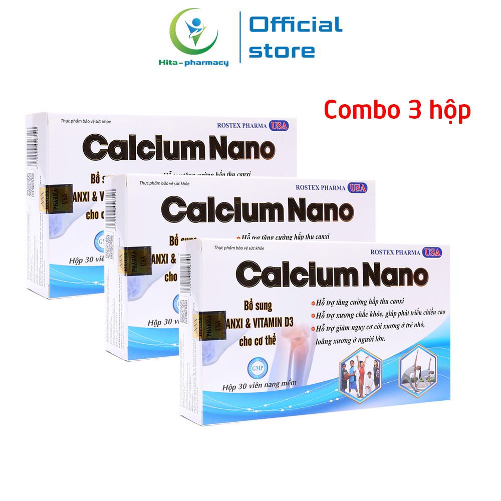 Combo 3 hộp Viên uống Calcium Nano giúp chắc khỏe xương