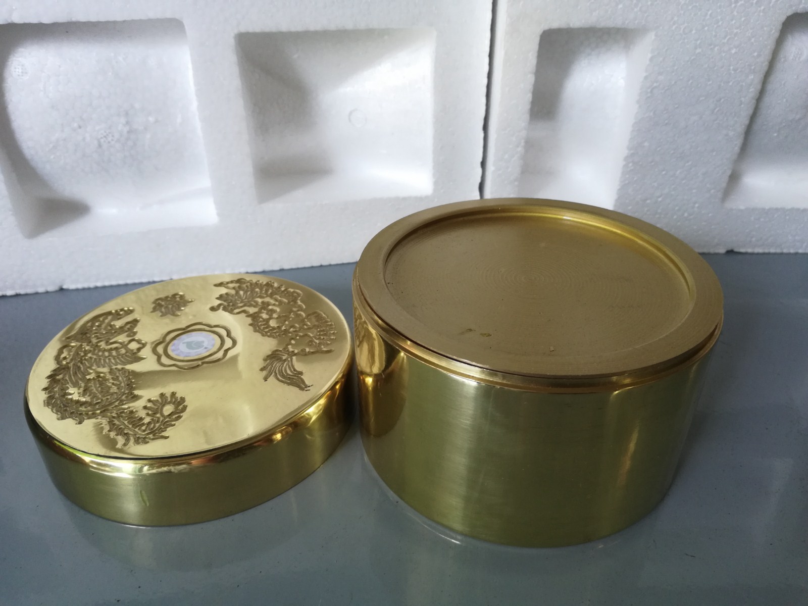 Bộ Tráp trầu Long Phụng bằng đồng