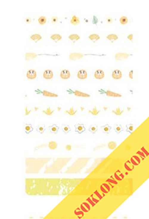Bộ 10 cuộn washi tape dễ thương trang trí bullet journal, set băng dính dán đa năng Tuệ Minh WA06