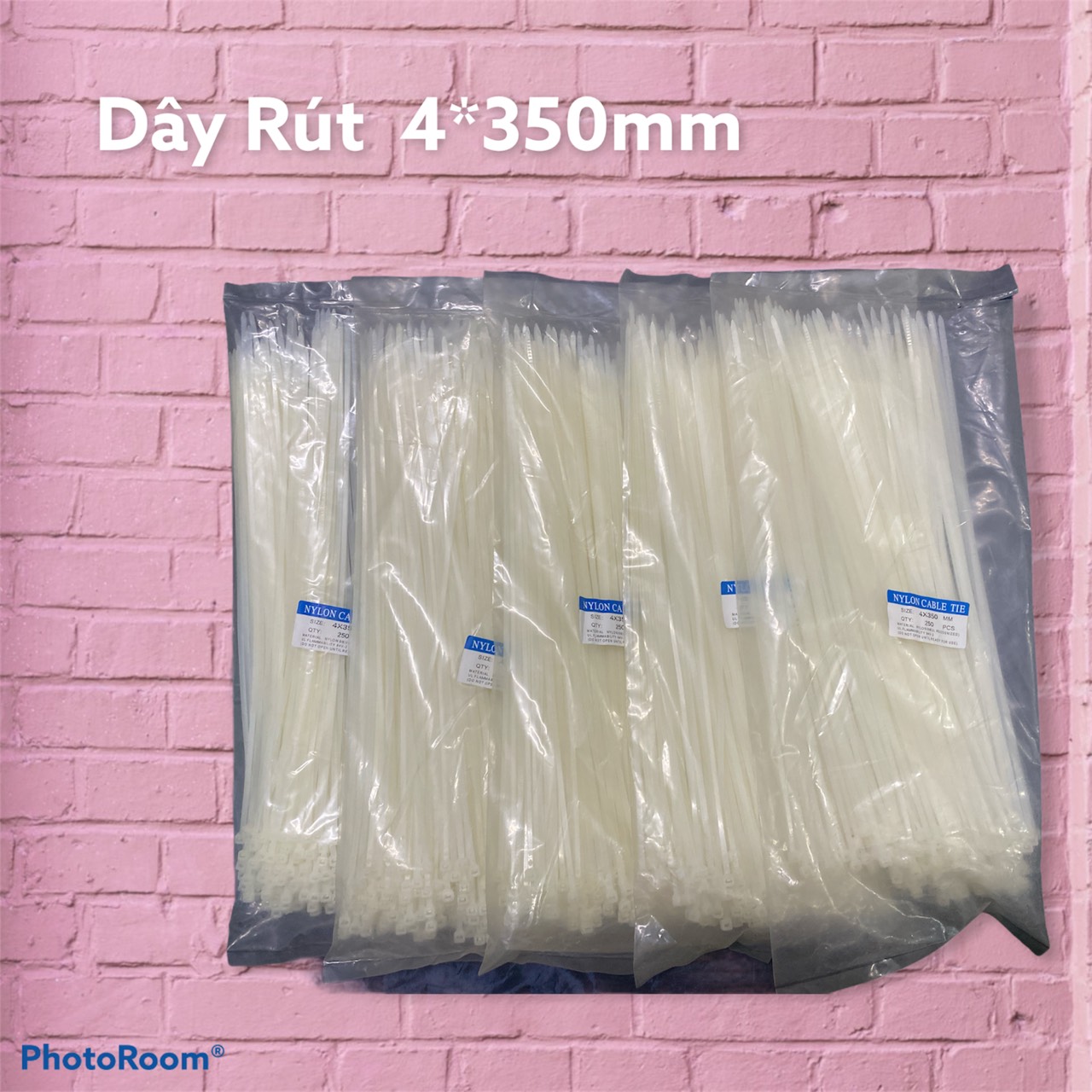 Dây rút nhựa 4*350mm ( ĐÓNG GÓI 1 BỊCH GỒM 250 SỢI DÂY RÚT )