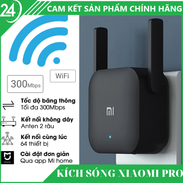 [BH 12 THÁNG] Bộ Kích Sóng WiFi Xiaomi - Thiết Bị Mở Rộng WiFi Xiaomi Mi Wifi Repeater Pro 300Mbps ,Chuẩn Wifi: IEEE 802.11b/g/n, 2 Râu WiFi 2*2 DBI Antenna 2.4GHZ Giúp Tăng Khả Năng Phát Sóng Xuyên Tường
