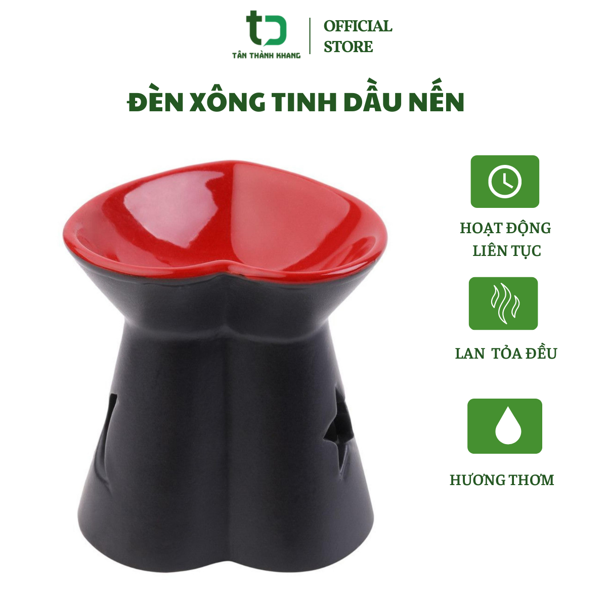 ĐÈN XÔNG TINH DẦU NẾN HINH TIM