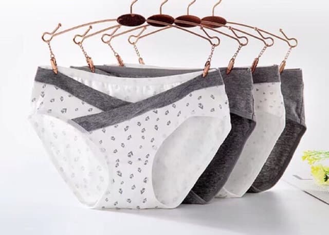 Sét 4 Quần Quần Lót Cạp Chéo Bầu, 100% cotton