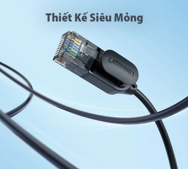 Cáp Mạng Cat6A Siêu Mỏng Ugreen ( 5m 70654 , 10m 70656 ) (Hỗ trợ 10Gbps) Chính Hãng
