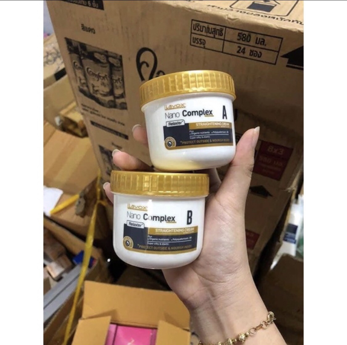 Thuốc Duỗi Tóc Tại Nhà Phục Hồi Tóc Lavox 150ml*2 (Tặng Kèm Bao Tay Và Lược Chải Thuốc)
