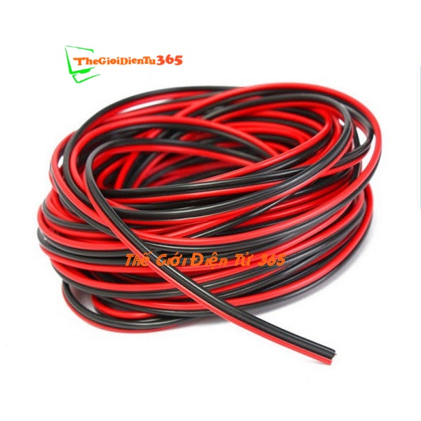 Dây diện đôi đỏ đen 2x0.75mm loại tốt 2 mét