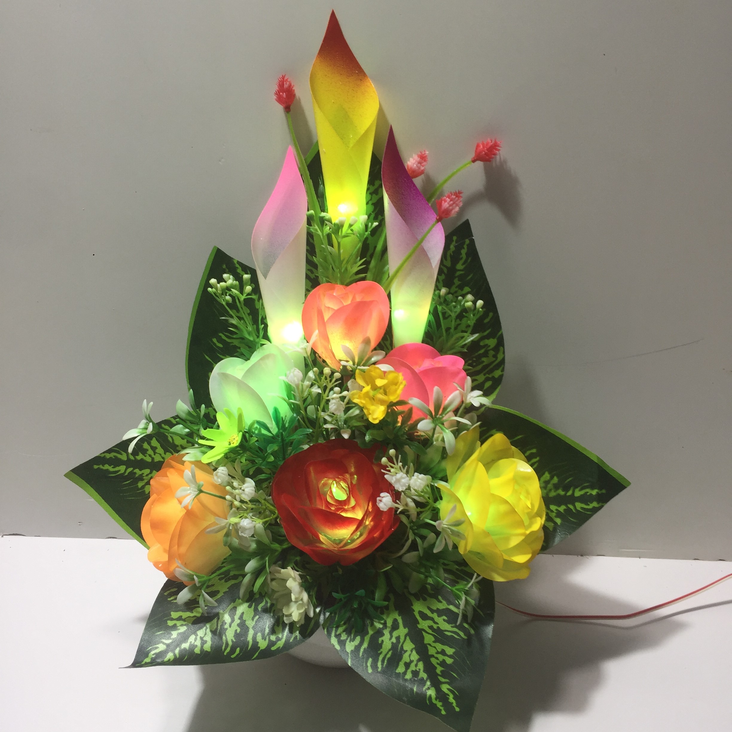 Hoa Trang Trí - Bát Hoa Điện 9 Bông