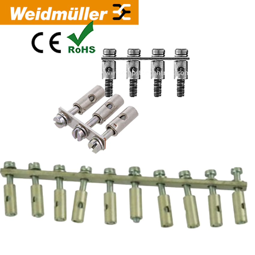 Thanh jump cầu đấu dây 10 cực Q10 SAK... - WEIDMULLER ( bao gồm thanh cái, vít nối cố định và bạc lót )