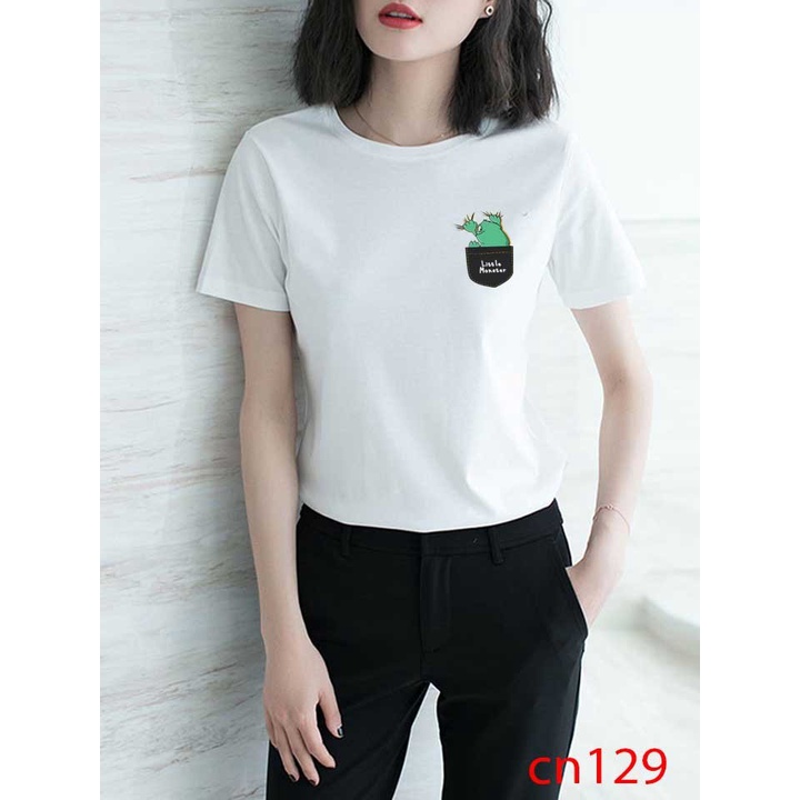 Áo thun nữ hình in logo ngực áo - ktqn tshirt and uniform