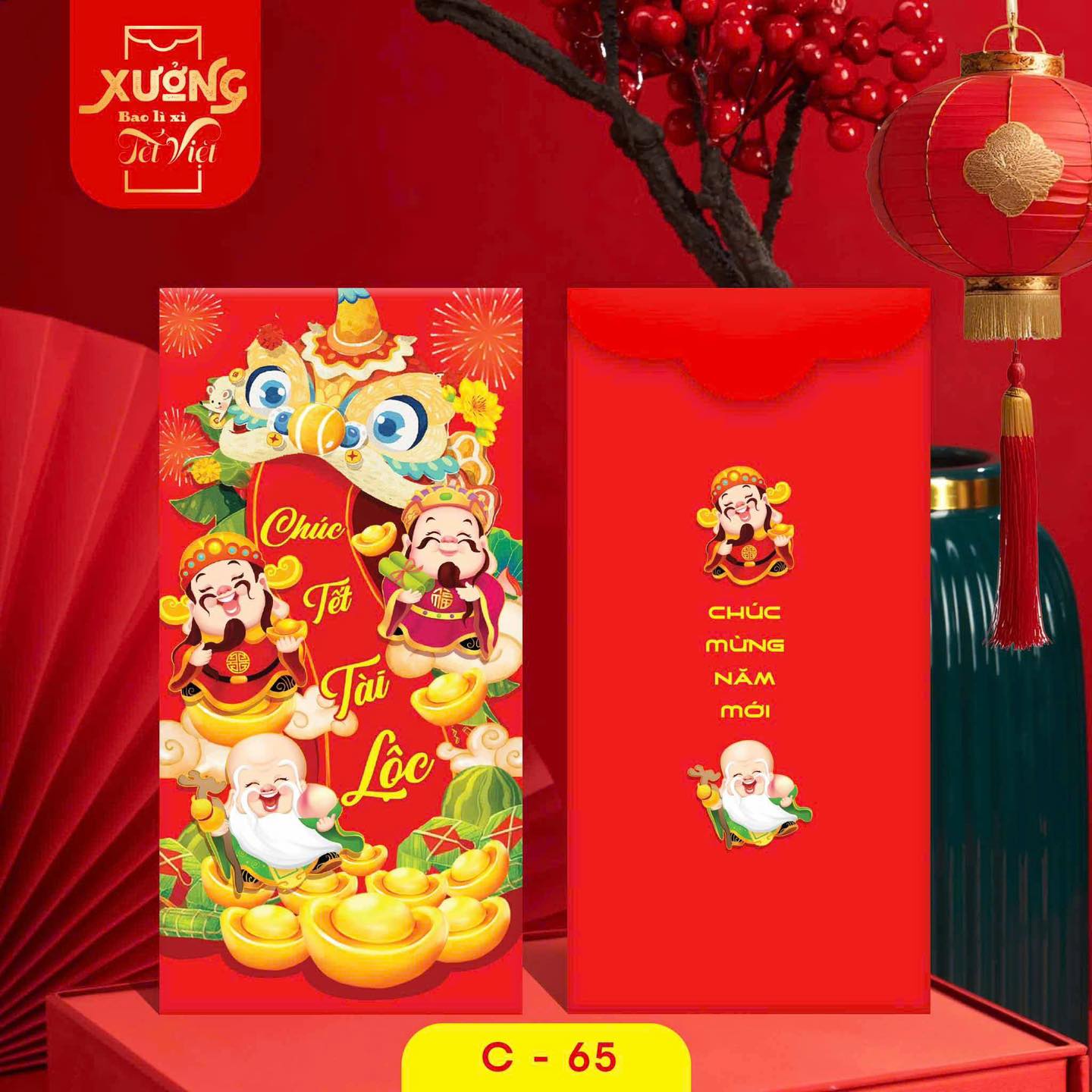 Combo 300 bao lì xì đẹp C150 tết 2024