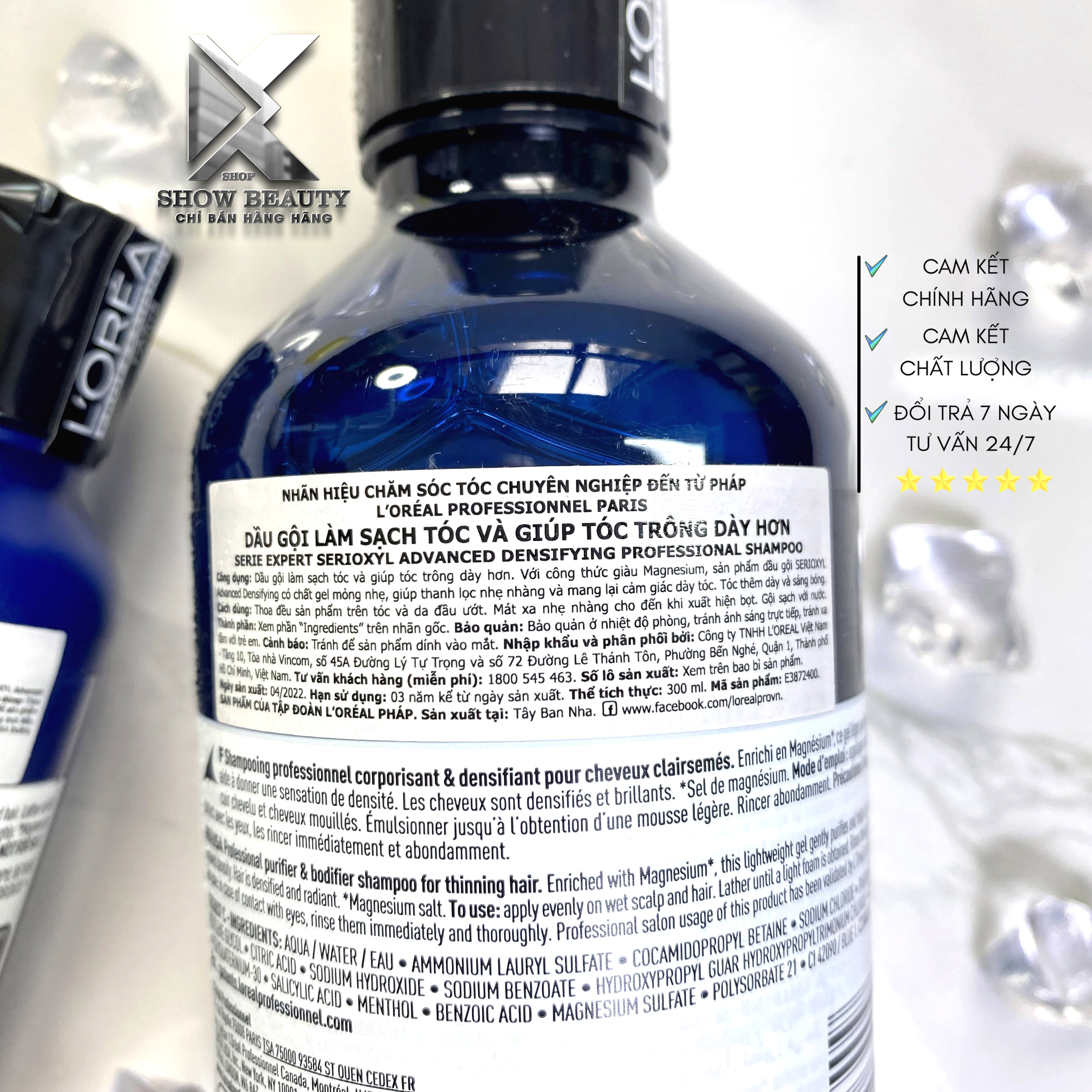 Dầu Gội Làm Dày Tóc, Giúp Kích Thích Mọc Tóc Serioxyl - Loreal Professionnel (Size Nhỏ)