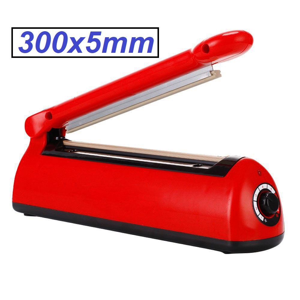 Máy hàn miệng túi bằng nhiệt, Máy hàn miệng túi dập tay - máy ép túi nilon zise 30cm, mép hàn 2mm/5mm, máy cơ sử dụng cuộn cảm dây đồng, máy khỏe không kén túi, tự động ngắt điện khi đủ thời gian, dễ sử dụng