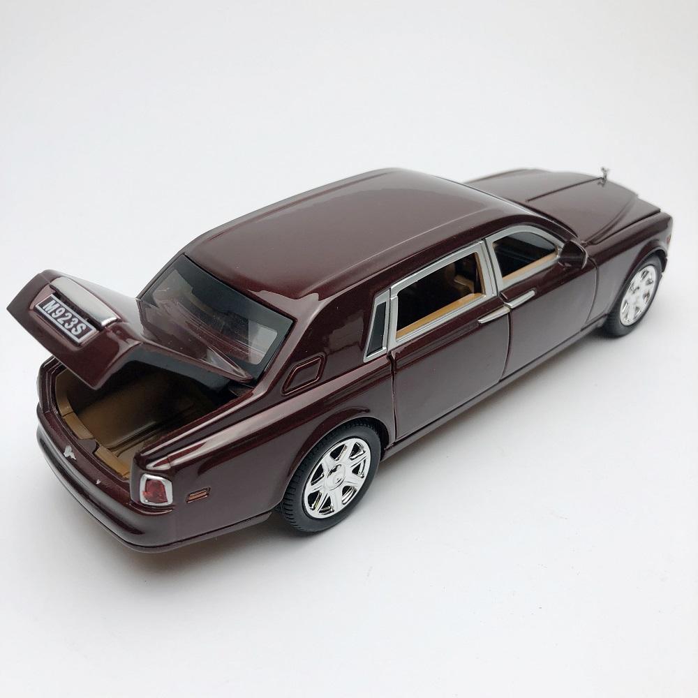 Xe mô hình tĩnh Rolls Royce Phantom tỉ lệ 1:24 XLG, khung kim loại màu Đen/Đỏ