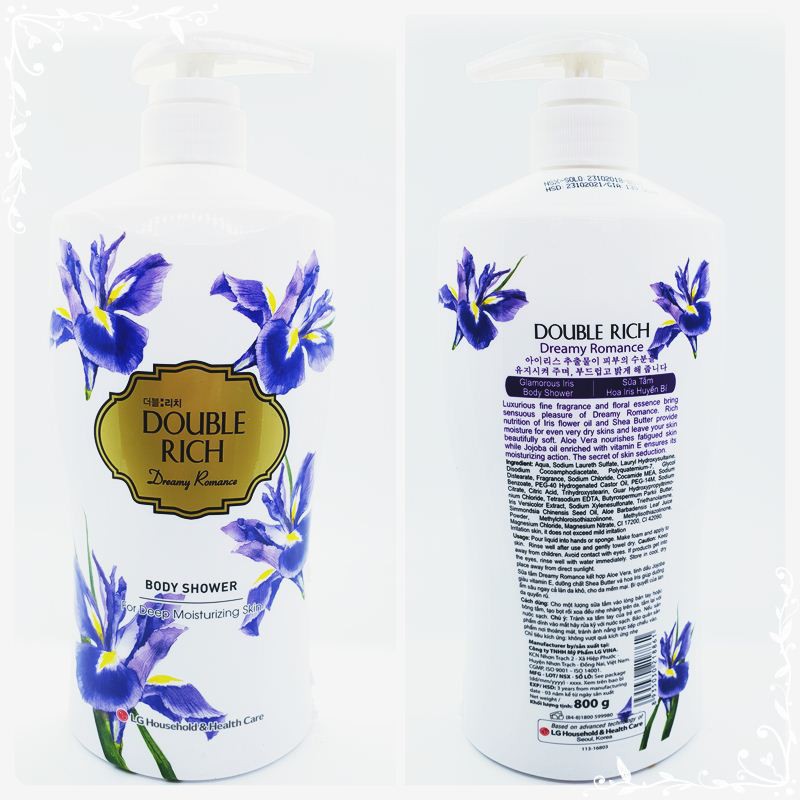 [HCM]Sữa tắm dưỡng ẩm Double Rich Hoa Iris(Dreamy Romance) 800g